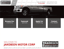 Tablet Screenshot of jakobsenmotors.com